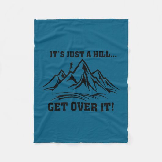 It's Just A Hill Get Over It Running Cross Country Fleece Deken (Voorkant)
