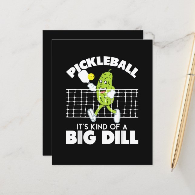 It's Kind of A Big Dill - Funny Pickleball Paddle (Voorkant / Achterkant in situ)