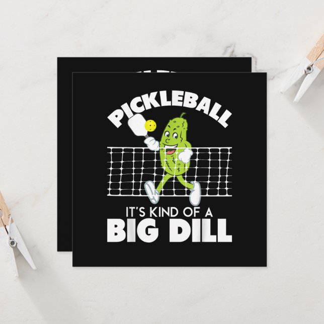 It's Kind of A Big Dill - Funny Pickleball Paddle (Voorkant / Achterkant in situ)