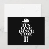 Its Line Dance Time Line Dancing Music Boots Gift Briefkaart (Voorkant / Achterkant)