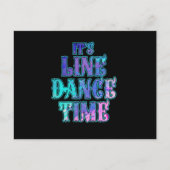 Its Line Dance Time Line Dancing Rodeo Boots Gift Briefkaart (Voorkant)