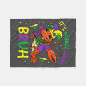 Its Mardi Gras Bruh Crayfish Dab Jester Beads Boys Fleece Deken (Voorkant (Horizontaal))