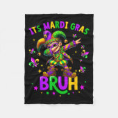 It's Mardi Gras Bruh Dabbing Leprechaun Jester New Fleece Deken (Voorkant)