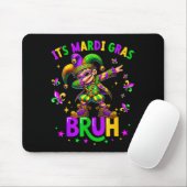 It's Mardi Gras Bruh Dabbing Leprechaun Jester New Muismat (Met muis)