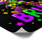 It's Mardi Gras Bruh Dabbing Leprechaun Jester New Poster (Hoek)