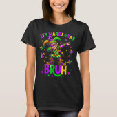 It's Mardi Gras Bruh Dabbing Leprechaun Jester New T-shirt (Voorkant)