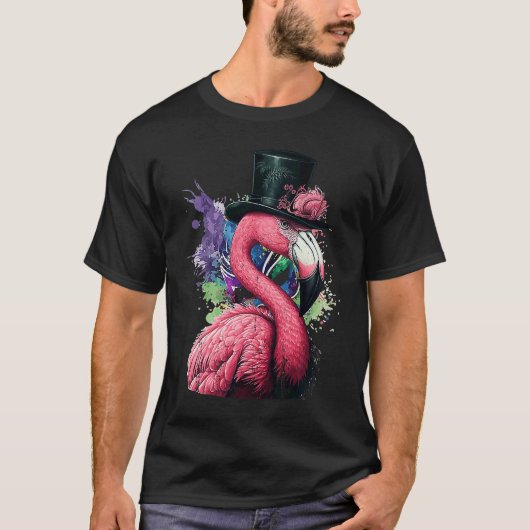 It's Mardi Gras Yall Carnival Party Cool Flamingo  T-shirt (Voorkant)