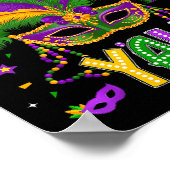 It's Mardi Gras Y'all Feathered Mask Carnival Men  Poster (Hoek)