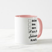 It's Miss Ms Mrs – Actually, It's Dr. Custom Name Mok (Voorkant rechts)