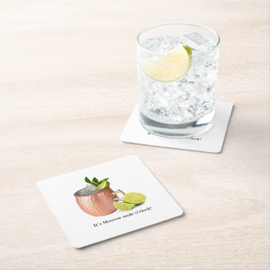 It's Moscow Mule O'clock! Kartonnen Onderzetters (Insitu)