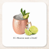 It's Moscow Mule O'clock! Kartonnen Onderzetters (Voorkant)