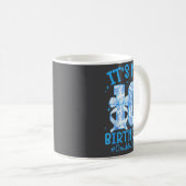 It's My 10th Birthday Girl Blue Coquette Bow 10 Ye Koffiemok (Voorkant rechts)