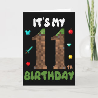 Its My 11th Birthday Funny 11 Yrs Old Video Gamer Kaart