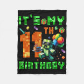It's My 11th Birthday Pixel Number Video Game Game Fleece Deken (Voorkant)