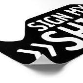 It's My 11th Birthday Sign My Shirt 11 Years Old B Poster (Hoek)