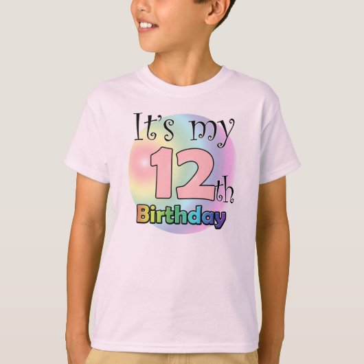 It's my 12th Birthday (pink) T-shirt (Voorkant)