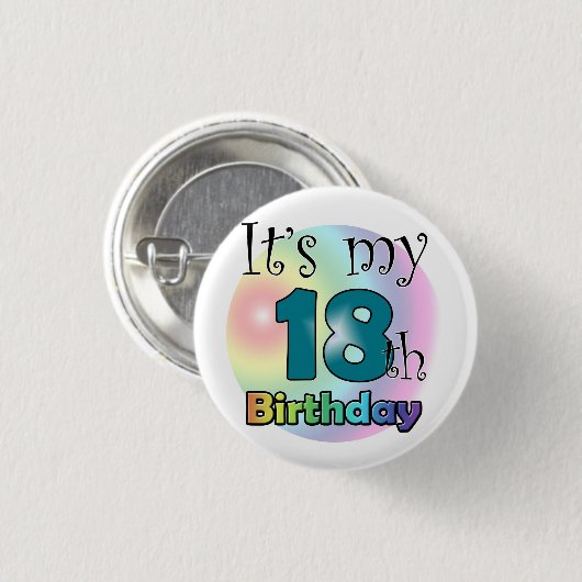 It's my 18th Birthday Ronde Button 3,2 Cm (Voorkant /achterkant)