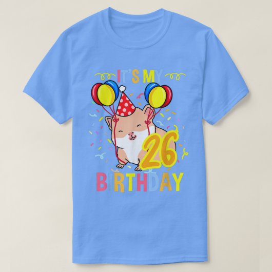 Its My 26th Birthday Guinea Pig T-shirt (Design voorkant)
