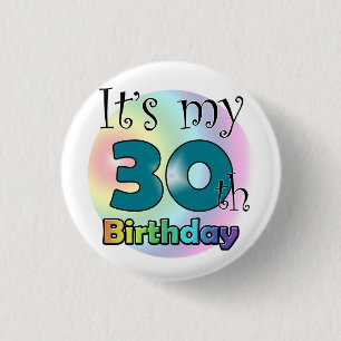 It's my 30th Birthday (Blue) Ronde Button 3,2 Cm