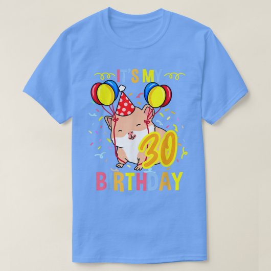 Its My 30th Birthday Guinea Pig T-shirt (Design voorkant)