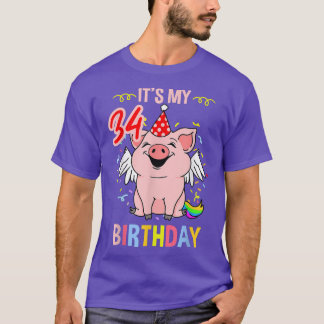Its My 34th Birthday Pig T-shirt