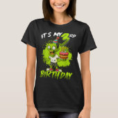 It's My 3rd Birthday Zombie 3 Years Old Happy Hall T-shirt (Voorkant)
