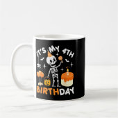 It's My 4th Birthday-funny Halloween Skeleton 4th  Koffiemok (Links)