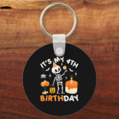 It's My 4th Birthday-funny Halloween Skeleton 4th Sleutelhanger (Voorkant)