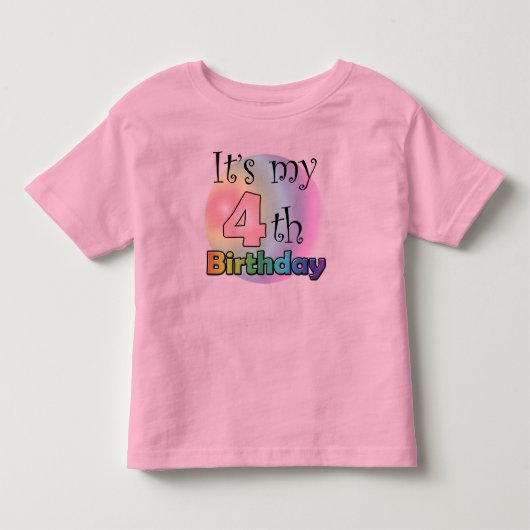It's my 4th Birthday (girl) Kinder Shirts (Voorkant)