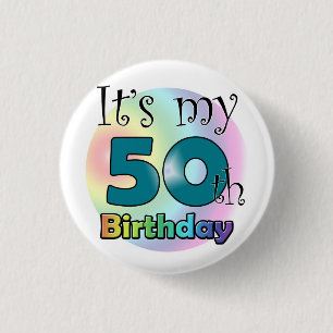 It's my 50th Birthday (Blue) Ronde Button 3,2 Cm