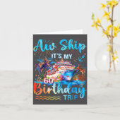It's My 60th Birthday Trip Cruise Vacation Matchin Kaart (Gele Bloem)