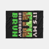 Its My 6th Birthday Bruh Xel Gamer 6 Bday Gaming B Fleece Deken (Voorkant (Horizontaal))