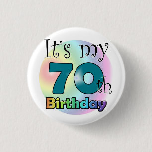 It's my 70th Birthday (Blue) Ronde Button 3,2 Cm
