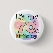 It's my 70th Birthday (Pink) Ronde Button 3,2 Cm (Voorkant)