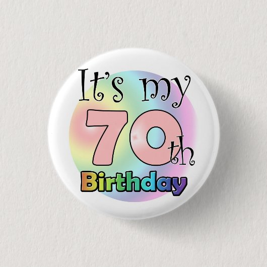 It's my 70th Birthday (Pink) Ronde Button 3,2 Cm (Voorkant)