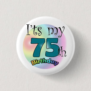 It's my 75th Birthday Ronde Button 3,2 Cm