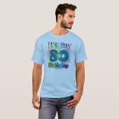 It's my 80th Birthday (Blue) T-shirt (Voorkant volledig)