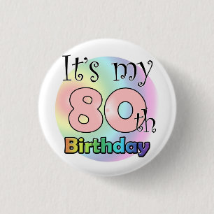 It's my 80th Birthday (Pink) Ronde Button 3,2 Cm