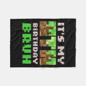 Its My 8th Birthday Bruh Xel Gamer 8 Bday Gaming B Fleece Deken (Voorkant (Horizontaal))