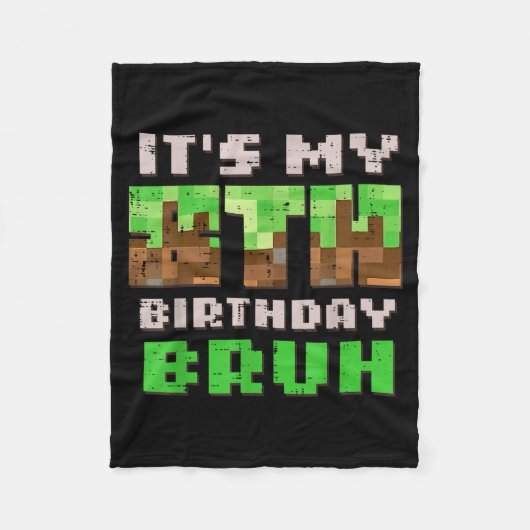 Its My 8th Birthday Bruh Xel Gamer 8 Bday Gaming B Fleece Deken (Voorkant)