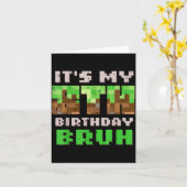 Its My 8th Birthday Bruh Xel Gamer 8 Bday Gaming B Kaart (Gele Bloem)