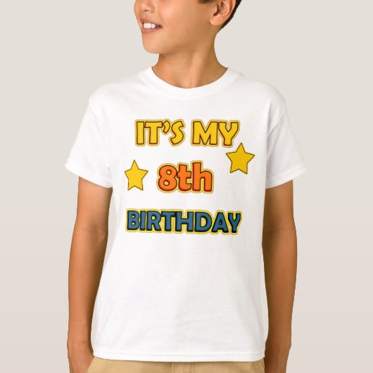 It's my 8th Birthday T-shirt (Voorkant)