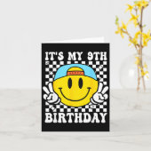 It's My 9th Birthday 9 Years Old Boys Bruh I'm 9 N Kaart (Gele Bloem)