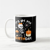 Its My 9th Birthday Funny Halloween Skeleton 9 Bir Koffiemok (Links)