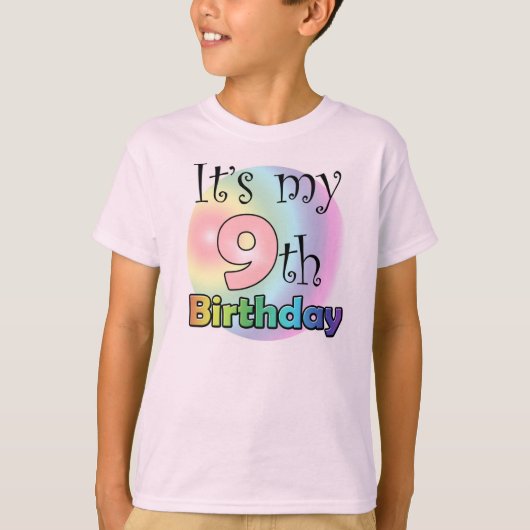 It's my 9th Birthday (girl) T-shirt (Voorkant)