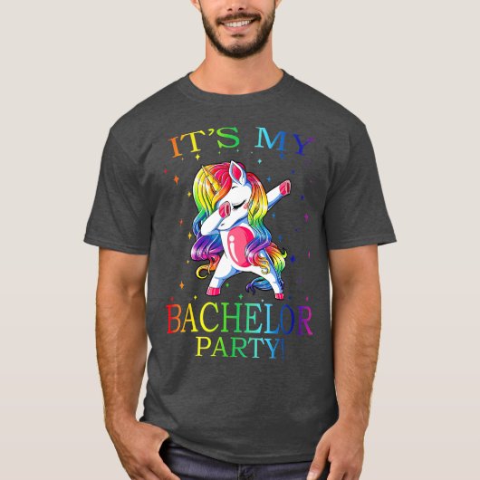 Its My Bachelor Party Unicorn T-shirt (Voorkant)