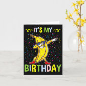 Its My Birthday Banana For Banana Lover Kaart (Gele Bloem)
