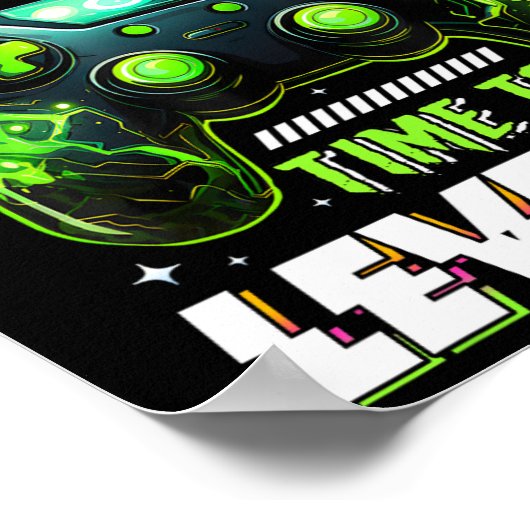 It's My Birthday Boy Time To Level Up Video Game B Poster (Hoek)