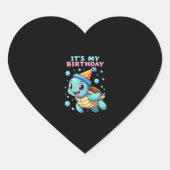 It's My Birthday Cute Sea Turtle Ocean Birthday Pa Hart Sticker (Voorkant)