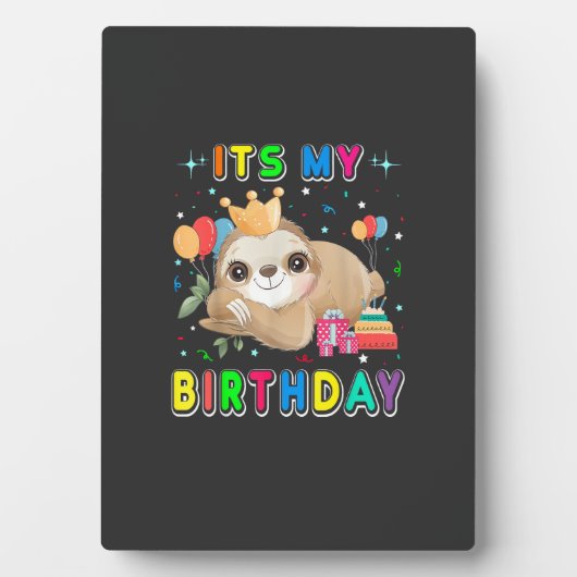 Its My Birthday Cute Sloth Birthday Party Costumes Fotoplaat (voorkant)